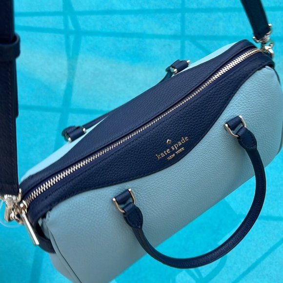 Kate Spade Colorblock Pebbled Leather Mimi Satchel Aphrodite - Picture 6 of 16